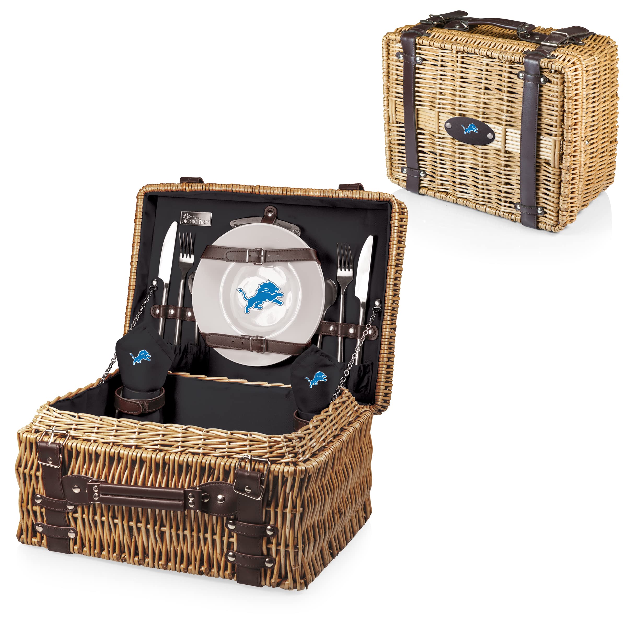 The Tuscan Elite Premium Willow Picnic Basket with Service for 4