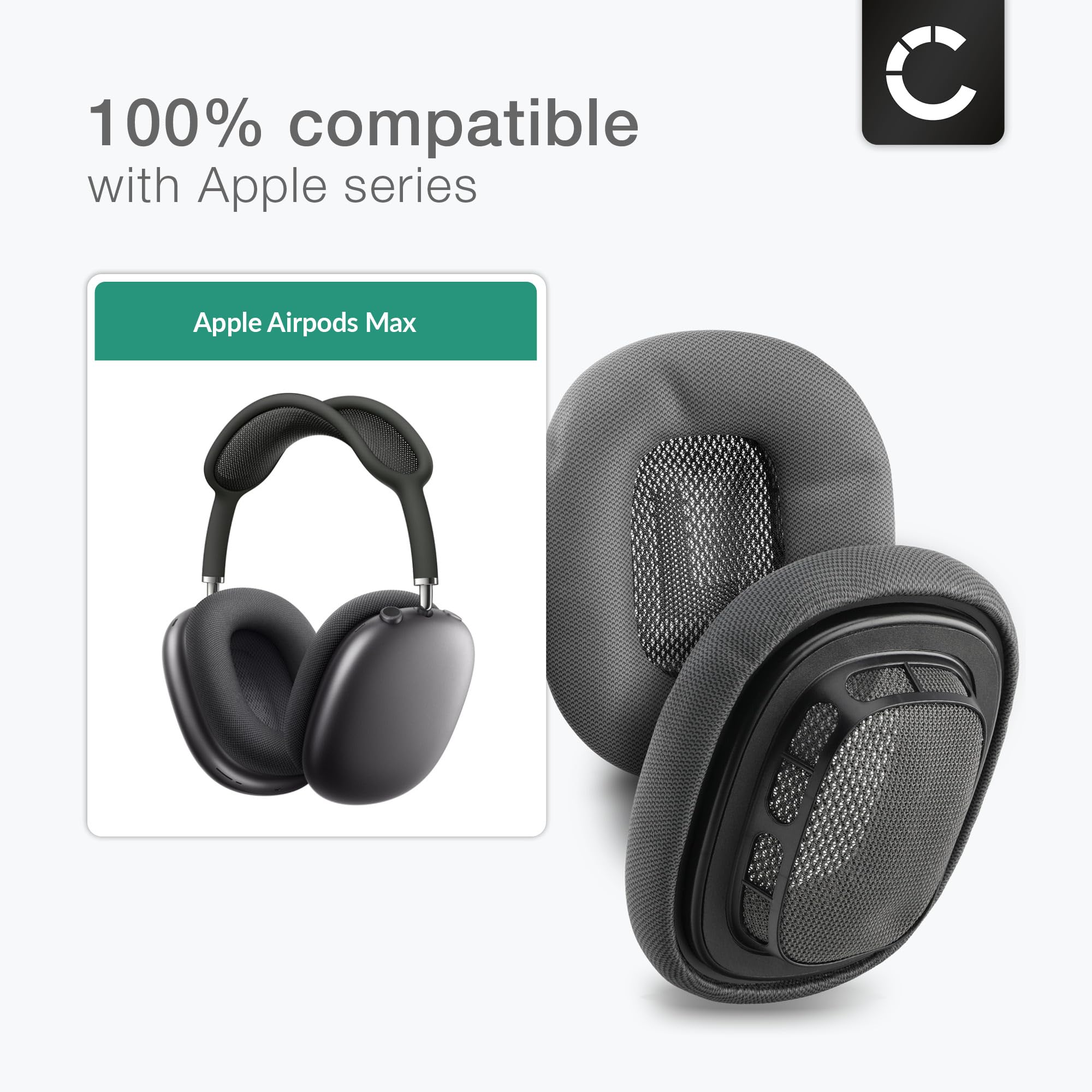 subtel Replacement Ear Pads Compatible for Apple Airpods Max Headphone Covers Soft Foam Earpads Over Ear Headphone Cushions/Earphone Cups - Image 3