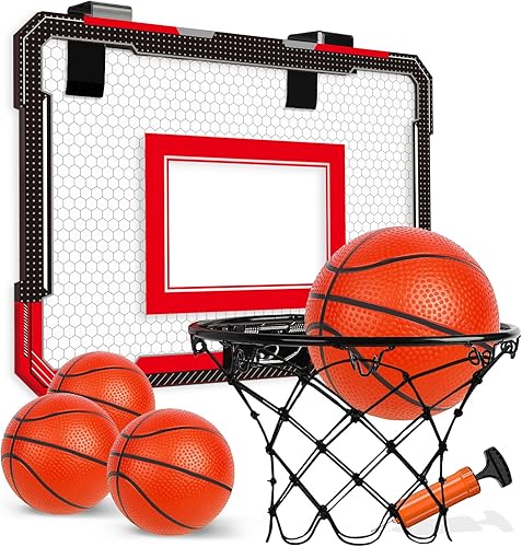 TOY Life Aro de baloncesto para interiores para niños, sobre la puerta, aro de baloncesto, habitación, oficina, mini aro de baloncesto para