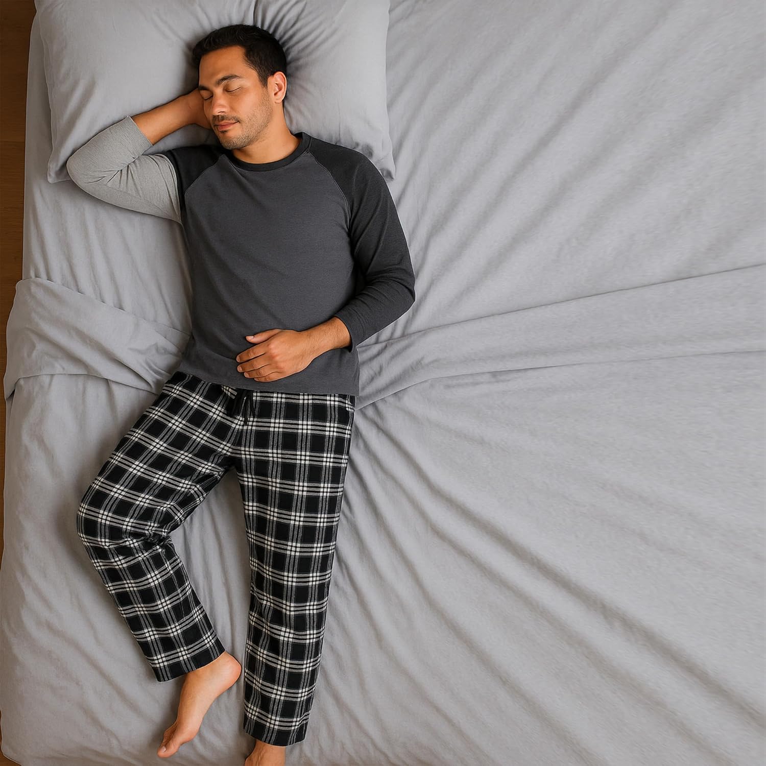 3 Pack Mens Flannel Pajama Pants - Plaid Lounge Pants for Men, Soft Cotton Pajama Bottoms - Image 2