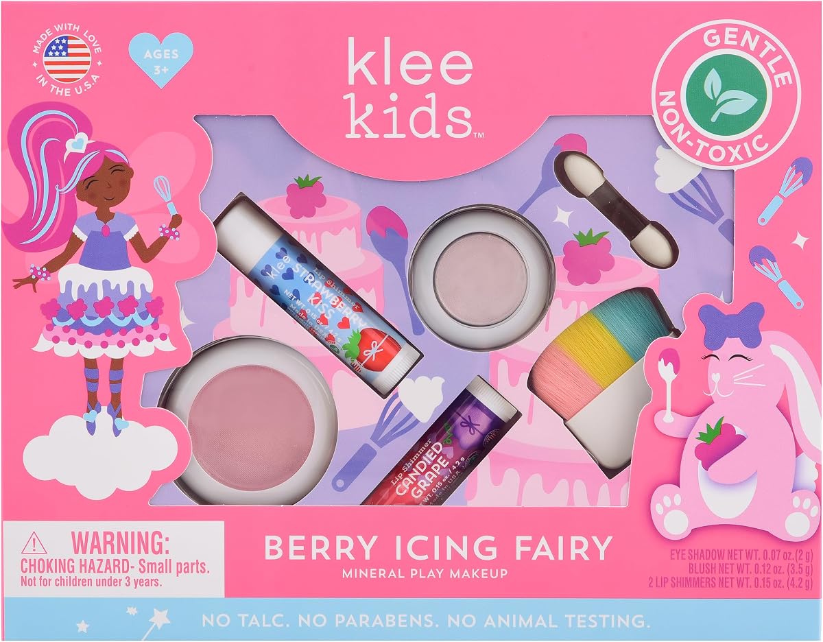 Luna Star Klee Kids Play Makeup Kit. Gentle and Non-Toxic. Kid-Friendly. Made in USA. (Berry Icing Fairy)
