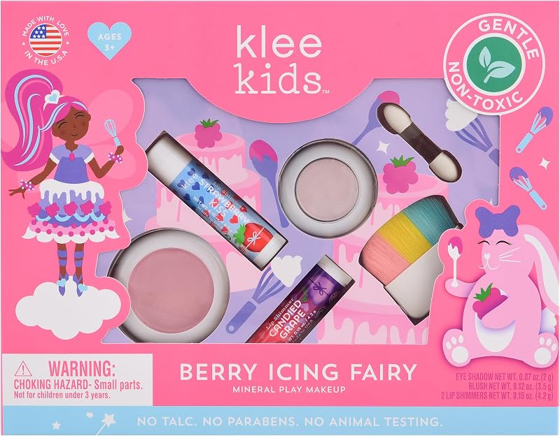 Luna Star Klee Kids Play Makeup Kit. Gentle and Non-Toxic. Kid-Friendly. Made in USA. (Berry Icing Fairy)