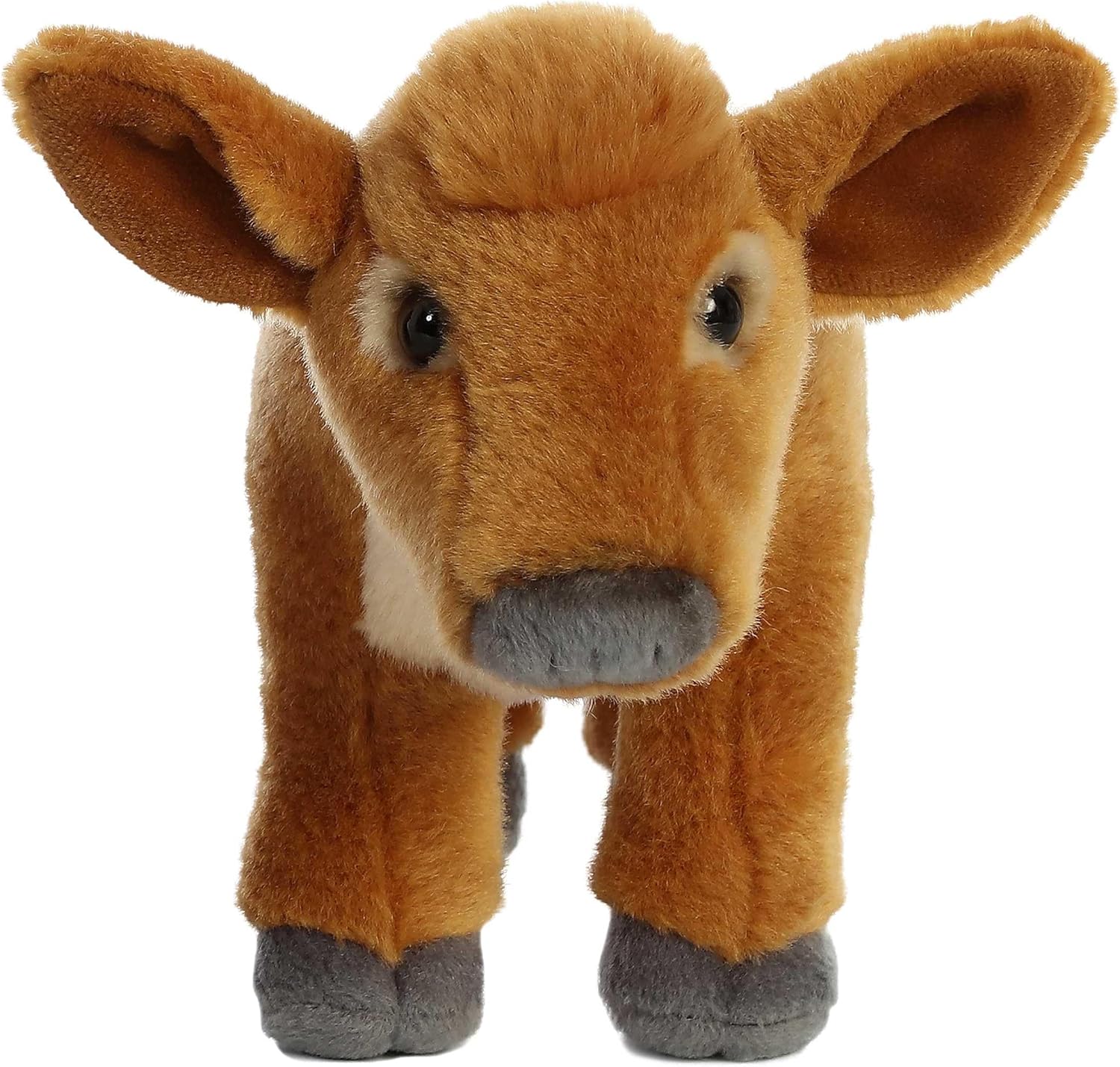 Aurora® Adorable Miyoni® Tots Jersey Calf Stuffed Animal - Lifelike Details Make a Cherished Companion - Perfect for Decorating Bedrooms or Classrooms - Brown 9.5 Inches