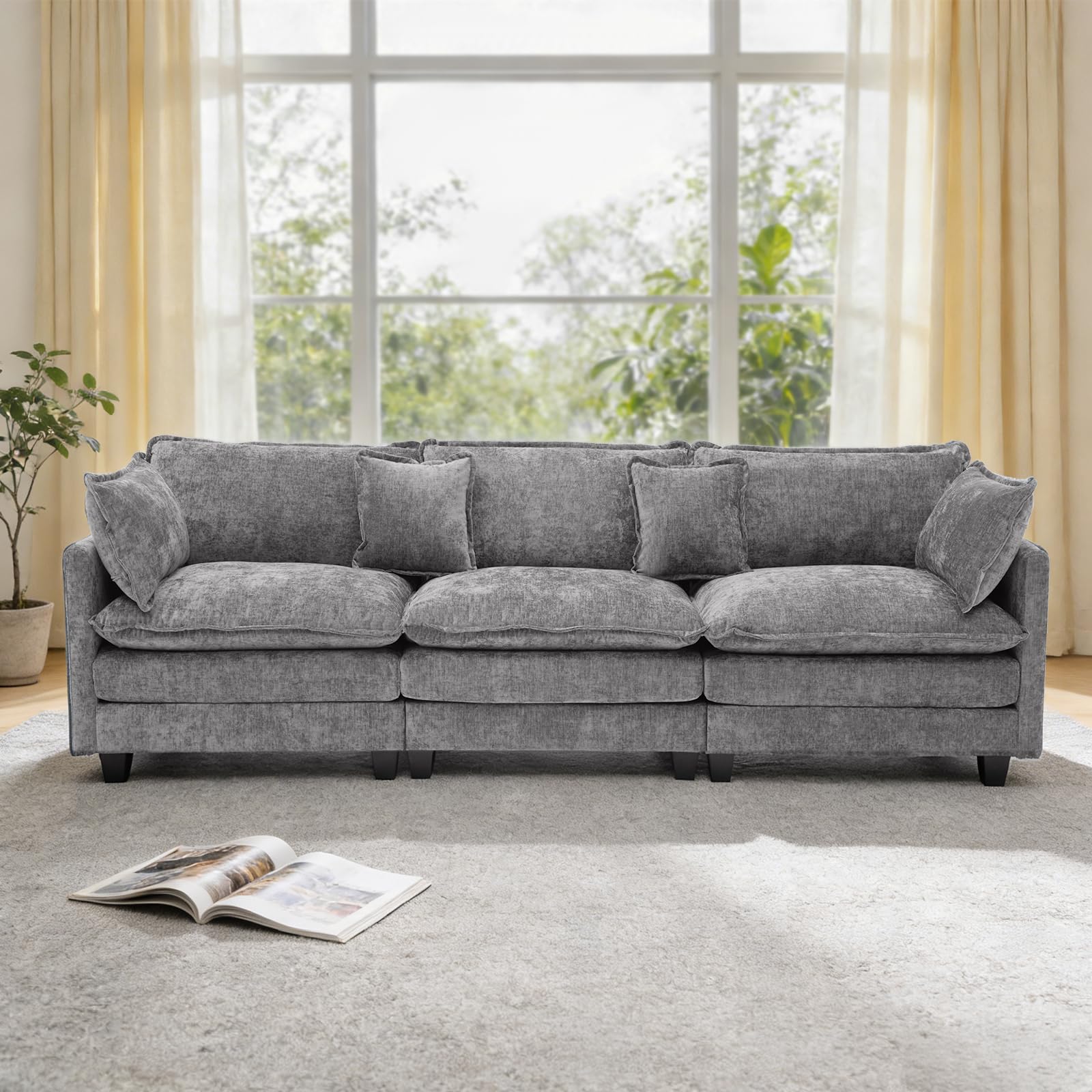 Redlife 113' Modular Sectional 3-Seater Sofa