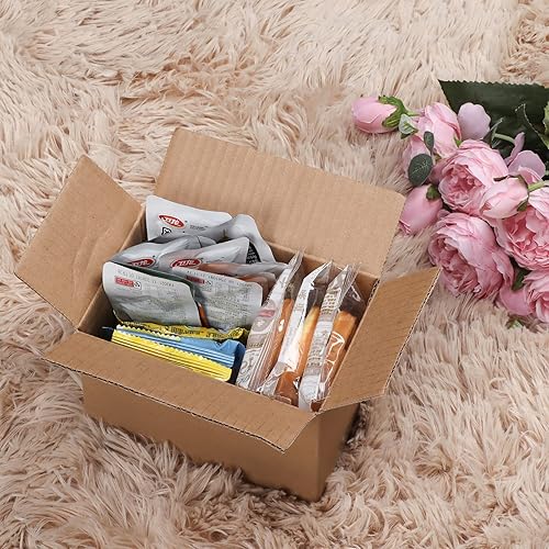 Miniatura 24 de CRUGLA Cajas de envío de 9 x 6 x 4 para pequeñas empresas, caja de embalaje de cartón corrugado, 25 paquetes Marrón,Blanco