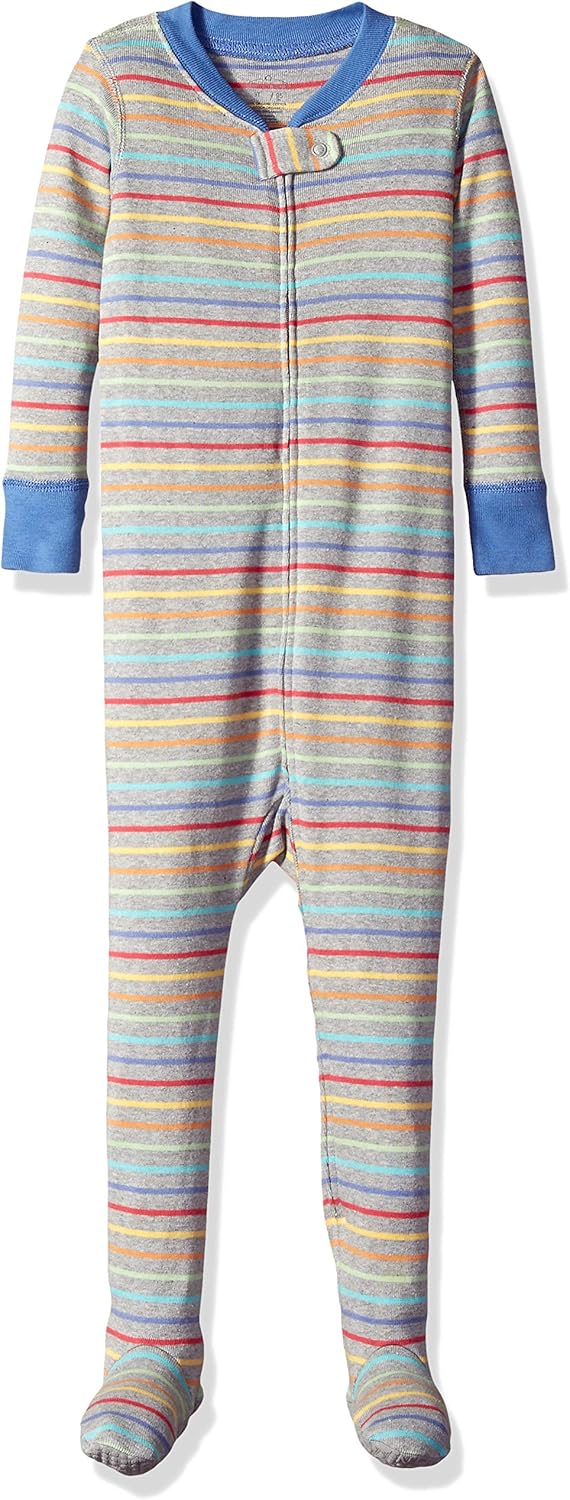 Moon and Back Organic One-Piece Footed Pajamas: Clothing