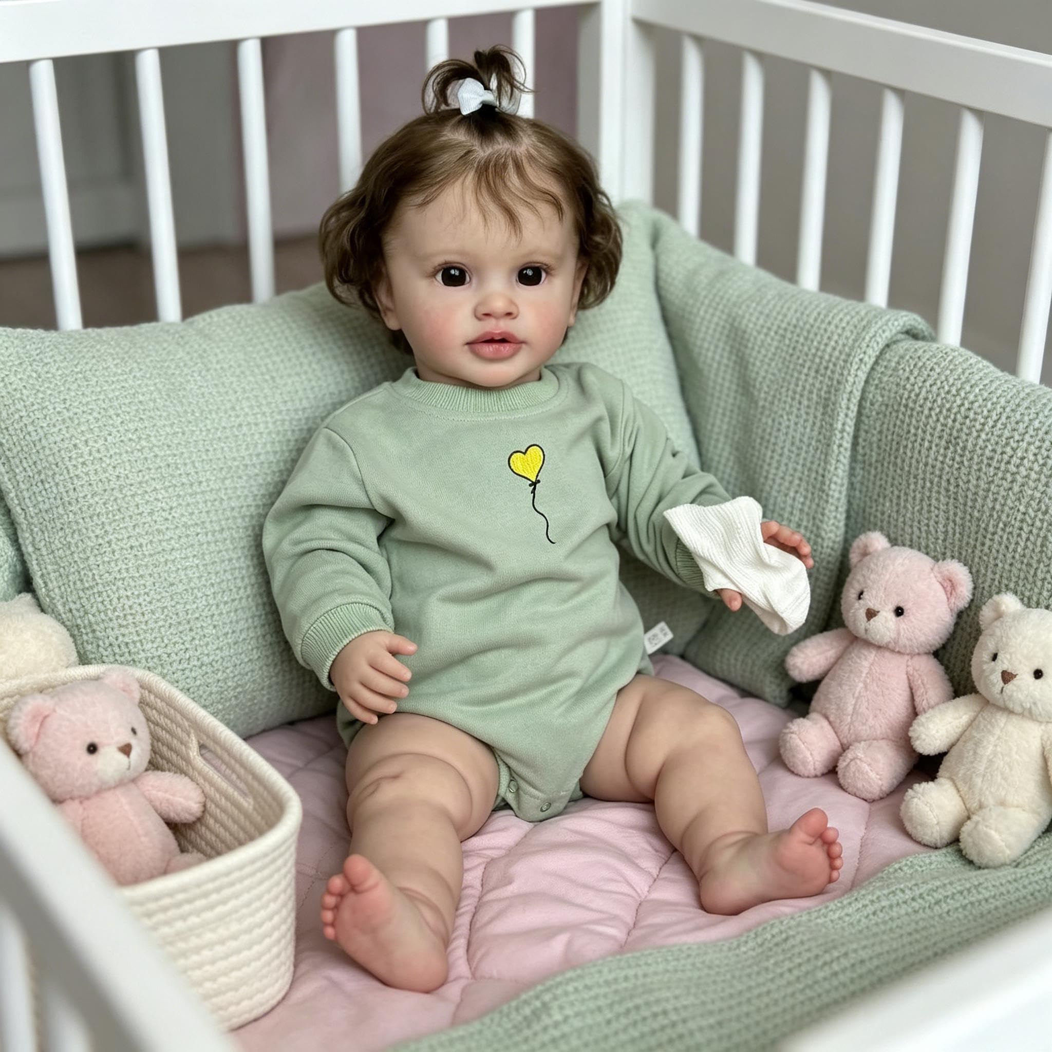 Realistische Reborn Kleinkind Puppen 26 Zoll Reborn Babypuppen Mädchen Pippa Lebhafte Kleinkind Puppe Weicher Tuch Körper der wirkliches Leben Neugeborenes Baby Puppe