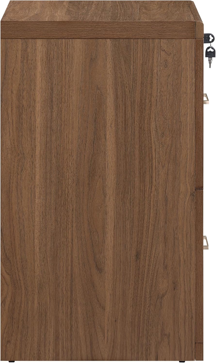 OSP Home Furnishings Alpine 2-Drawer Vertical File with Lockdowel Fastening System, 16.75 inches Wide, Majestic Walnut Finish