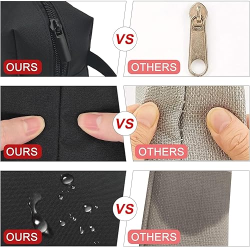 Miniatura 5 de Fmeida Estuche para lápices de gran capacidad con asa, estuches para lápices con cremallera, bolsa de almacenamiento portátil para lápices, soporte