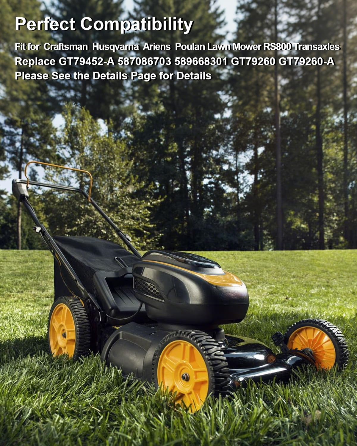 Kit driver di trasmissione adatto per tosaerba Craftsman Husqvarna Ariens Poulan RS800 Transaxles GT87145 GT87128 RS800 LR RS800 SD-F Sostituisce 589668301 587086703 GT79452 GT79452-A GT79260 GT79260