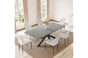 ZckyCine 6-8 People Modern Dining Table Rectangular Kitchen Dining Table