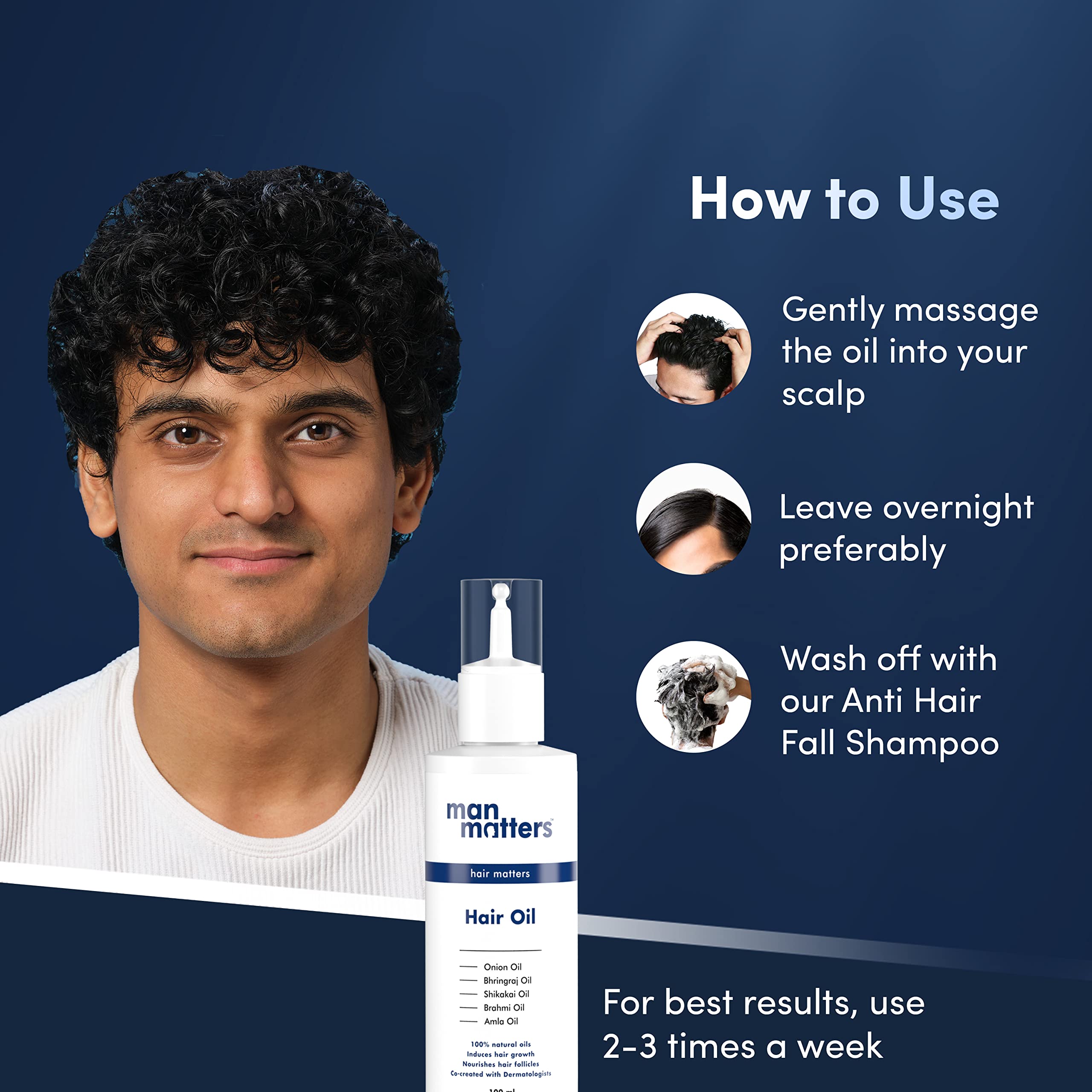 Buy Man Matters Hair Oil for Men 100 ml Onion Oil, Bhingraj Oil