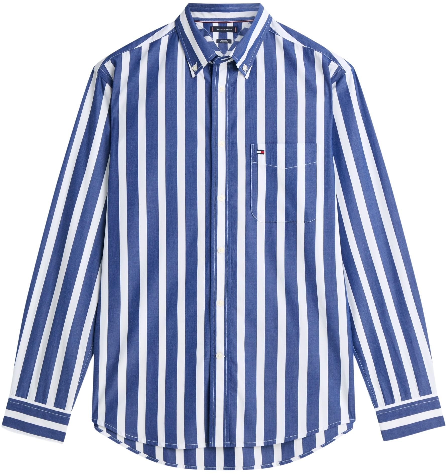 Tommy Hilfiger Koszula L/S Mężczyźni Flex Poplin Bold Stripe Shirt Mw0mw41715