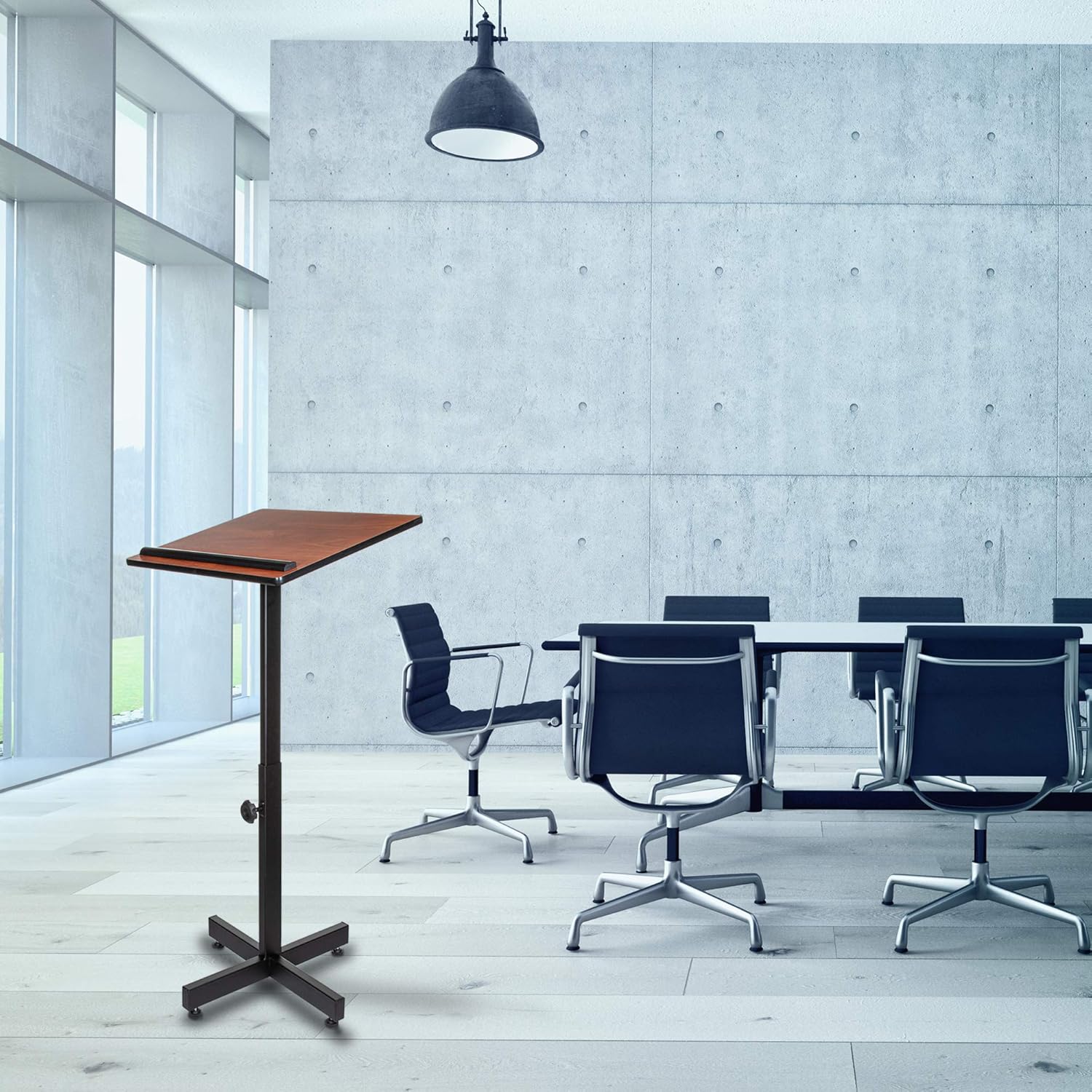 OEF Furnishings Portable Presentation Lectern Stand, Height Adjustable
