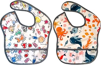 Yorni 2 Adet Ekonomik Set 6-24 Ay Family ve SeaWorld Desen S v  Ge irmeyen Cepli C rtl  Mama  nl