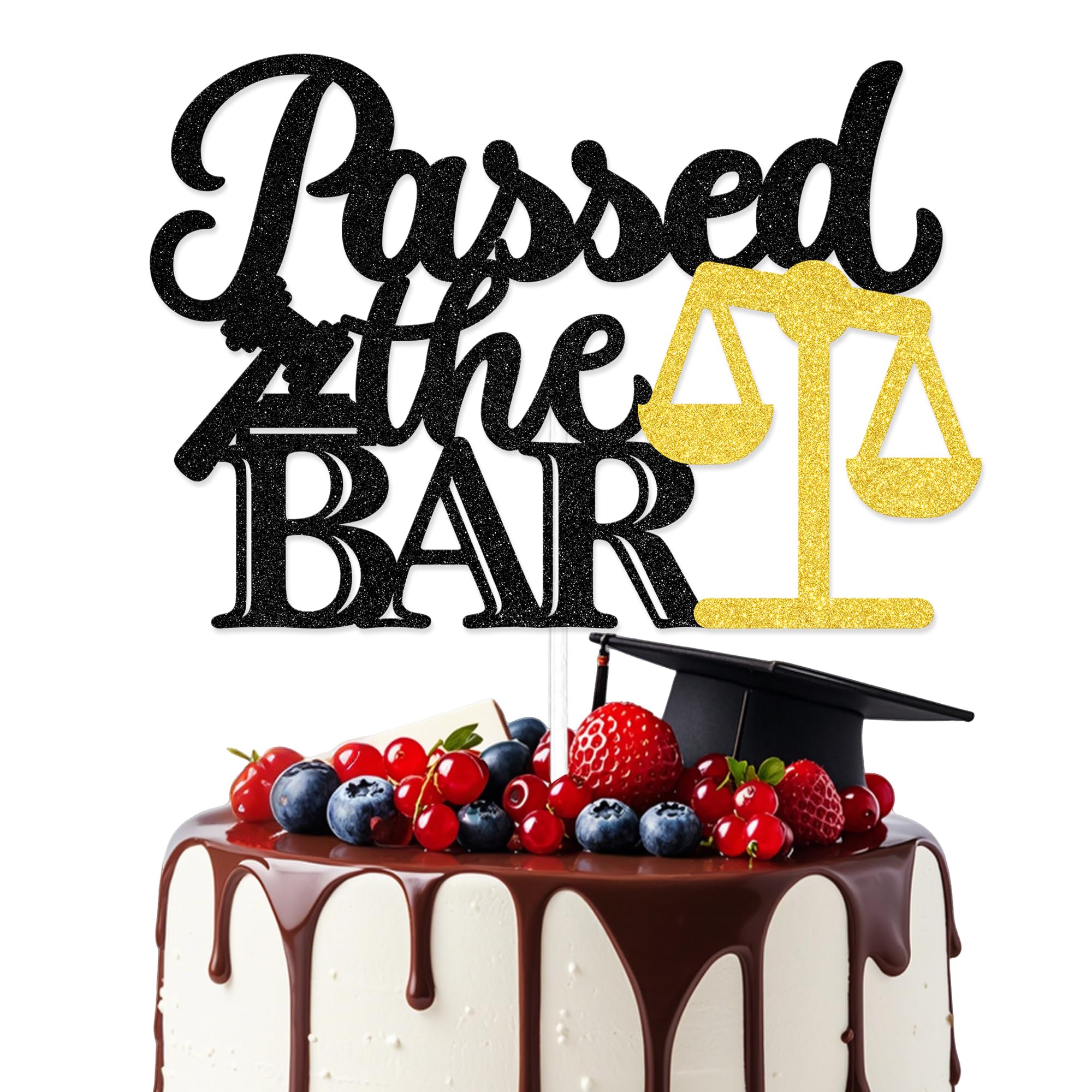 SJcysrilla Congrats Lawyer Graduation Decorations Passed The Bar Cake Topper Class of 2025 Law School Survivor Graduation Party Decoration Supplies