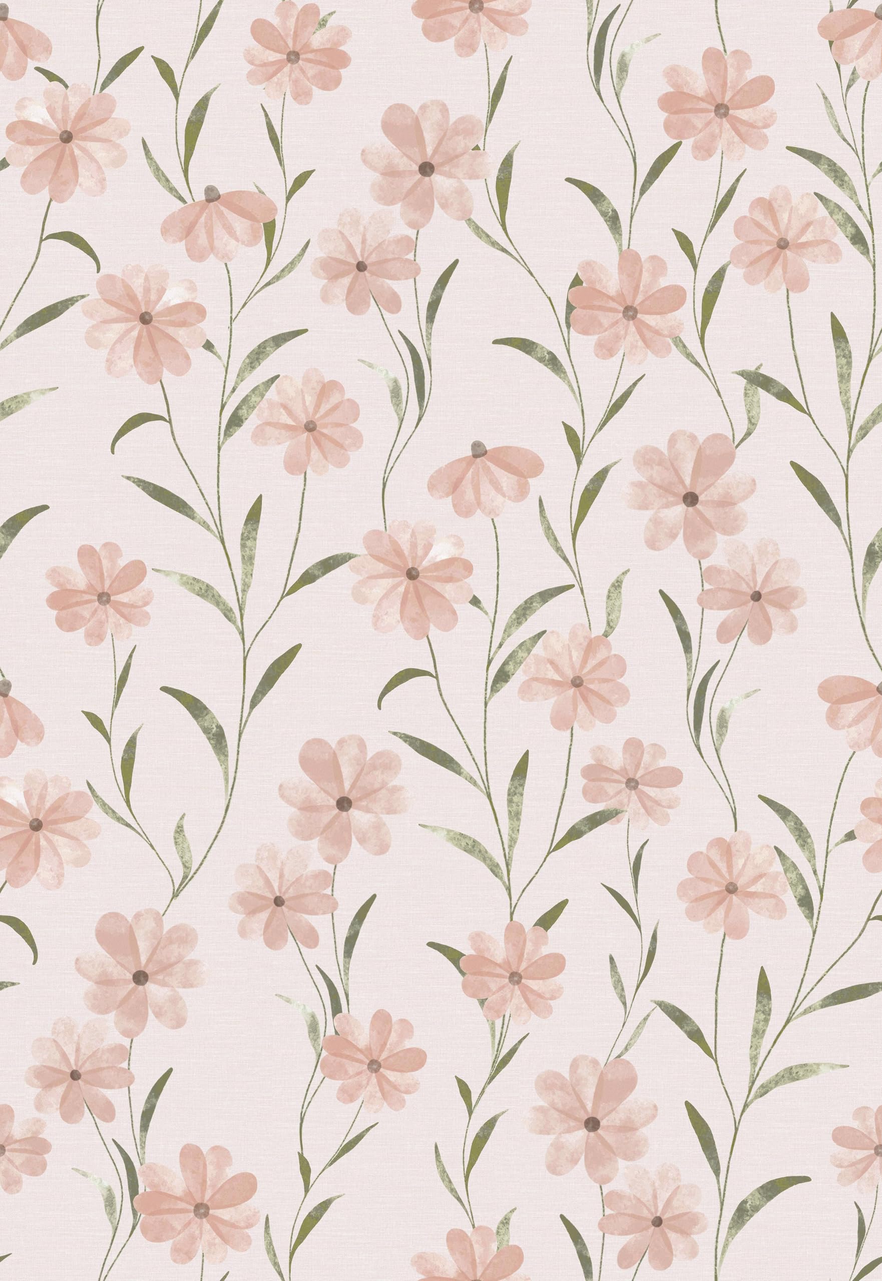 Papier peint floral rose pour salon et chambre de locataire