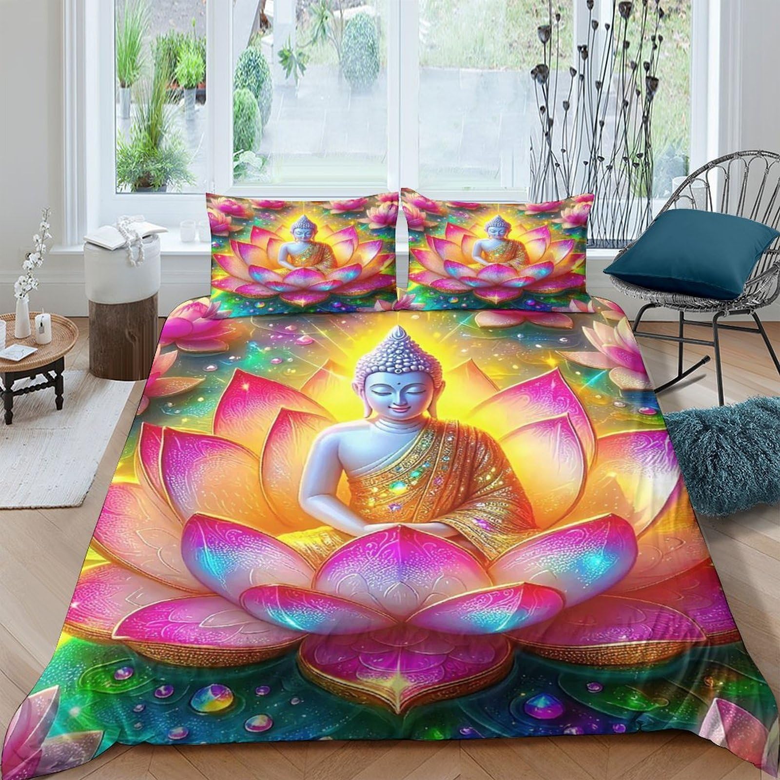 Housse de couette Bouddha pour créer une ambiance zen dans votre chambre
