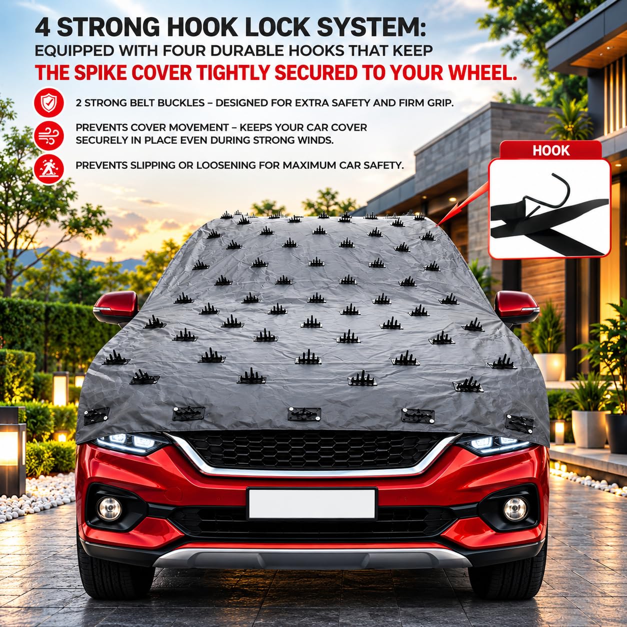 Spike Car Cover - Protect Your Car from Animals -3