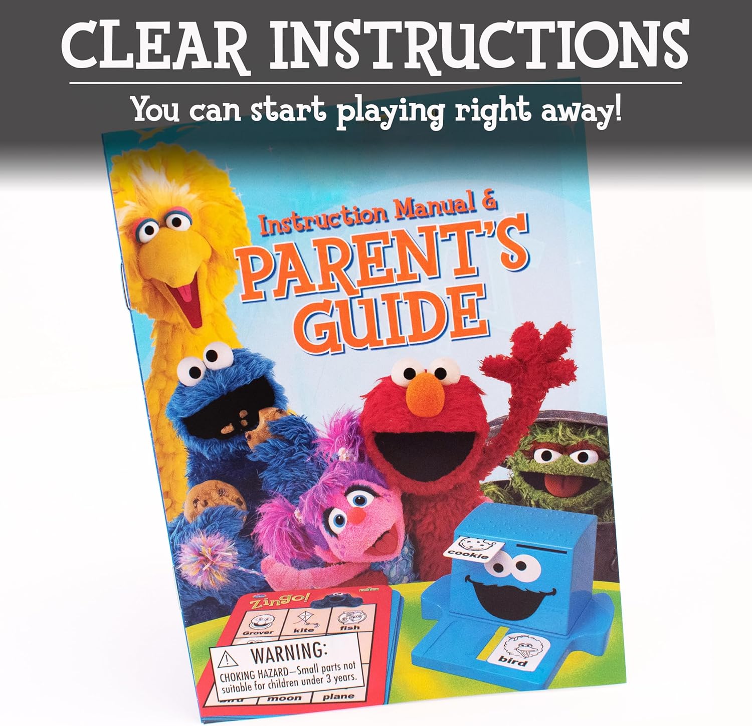 ThinkFun Sesame Street Zingo! Build Language Skills with All Your Favorite Sesame Street Characters. for Ages 4+