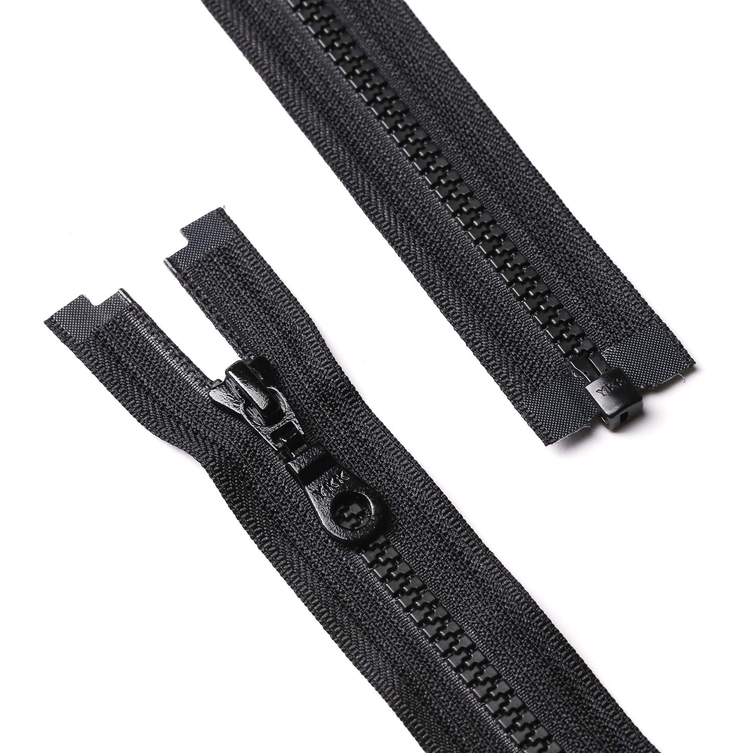 Buy YKK VISLON Open END Zip Black Chunky Plastic Doughnut Zip