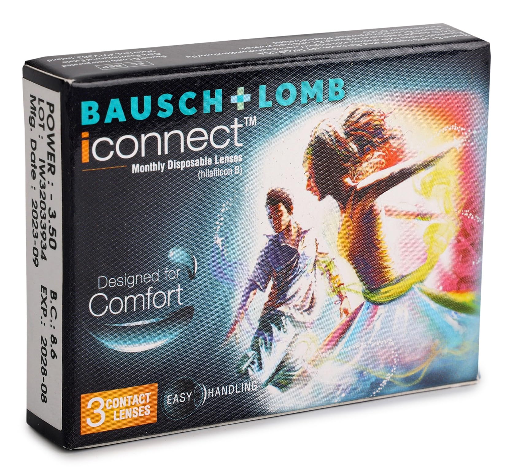Bausch & Lomb Iconnect Contact Lens - Spherical | Monthly Disposable | Hydrogel Material | (-7.5, Pack of 3) - Image 2 thumbnail