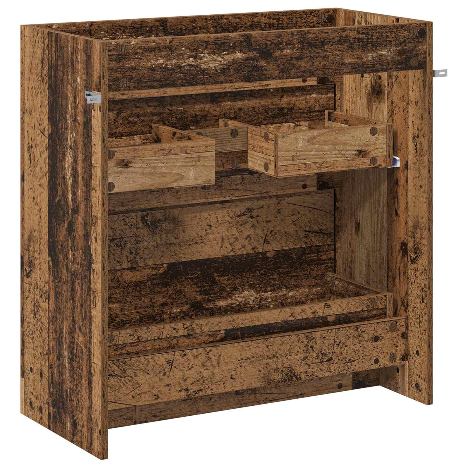 vidaXL Szafka pod zlewem w łazience Stare drewno 78,5 x 37,5 x 81 cm
