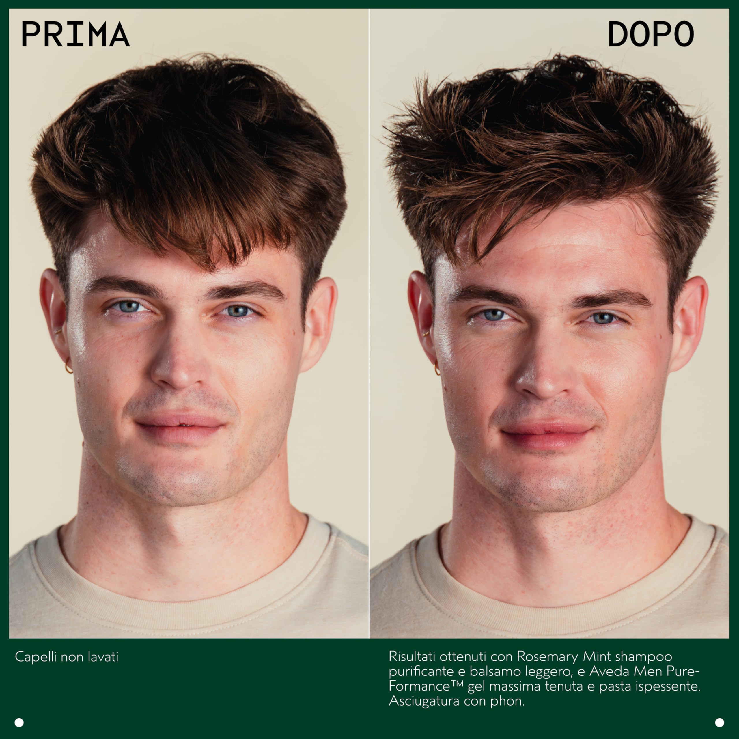 Aveda Men Pure-Formance Thickening Paste - Pasta Styling Ispessente - Tenuta Versatile - Finish Naturale (75 ml)