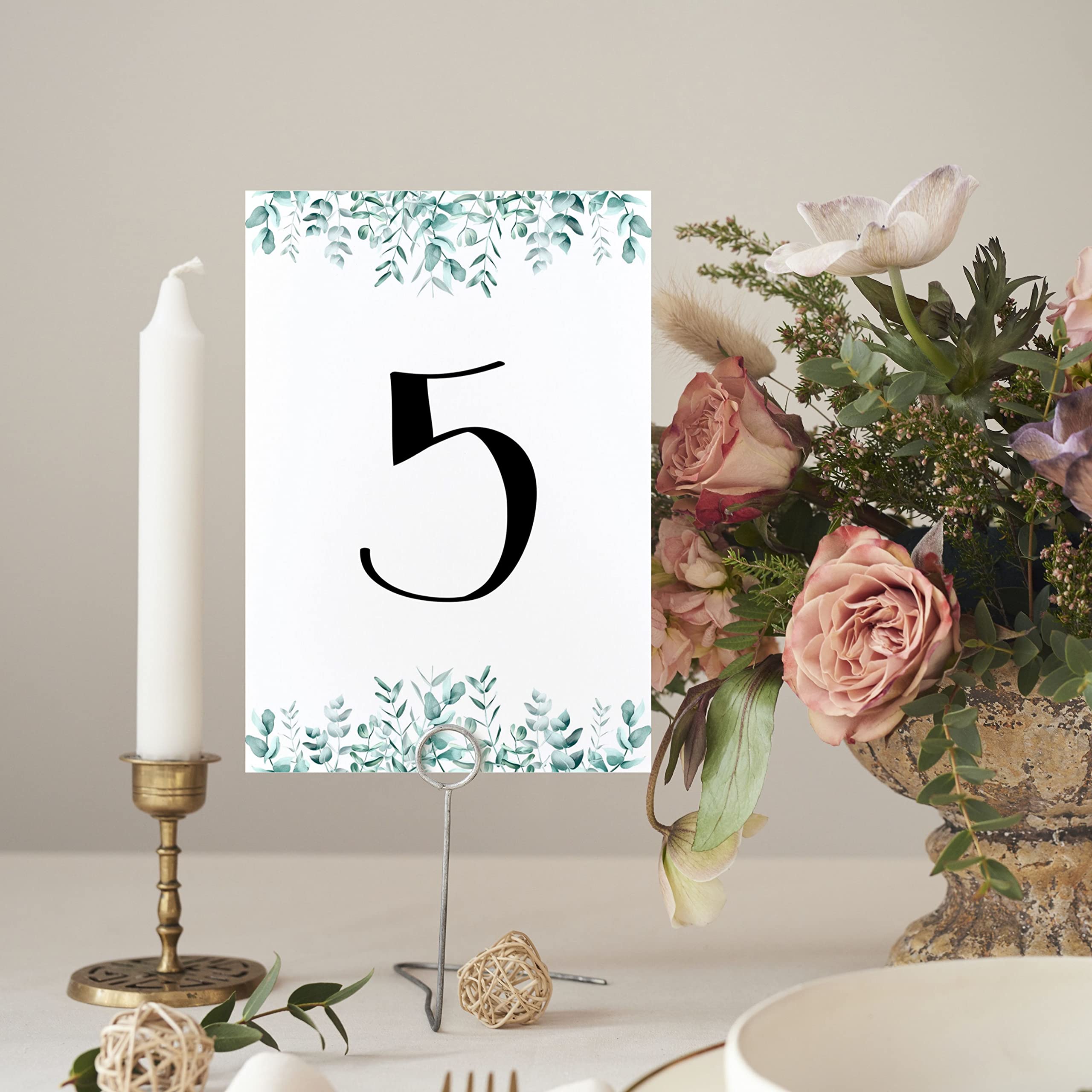 Ginger Ray Numeri per tavolo da matrimonio in lamina d'oro, 1-12 decorazioni, confezione da 12