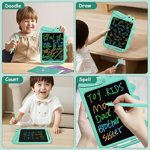Miniatura 7 de Fullware Tableta de escritura LCD para niños, tablero de dibujo colorido de 10 pulgadas, juguetes educativos de aprendizaje, regalos para niños,
