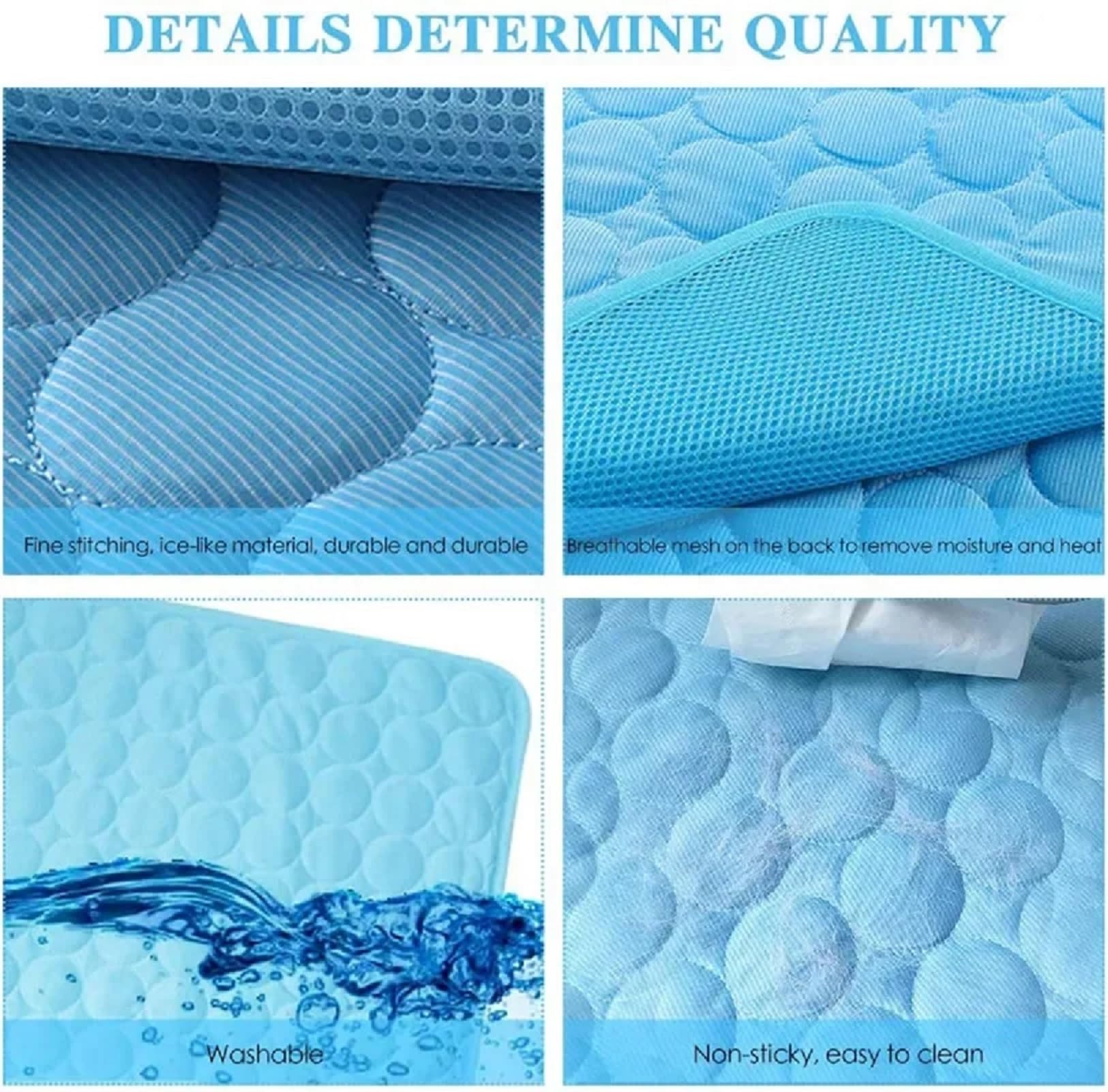 Tapis Refroidissant pour Chien Confortable, FreshPad – Tapis Rafraîchissant pour Chien et Chat, Coussin Fraîcheur Portable pour Été (Bleu, XXL (100x150 cm))