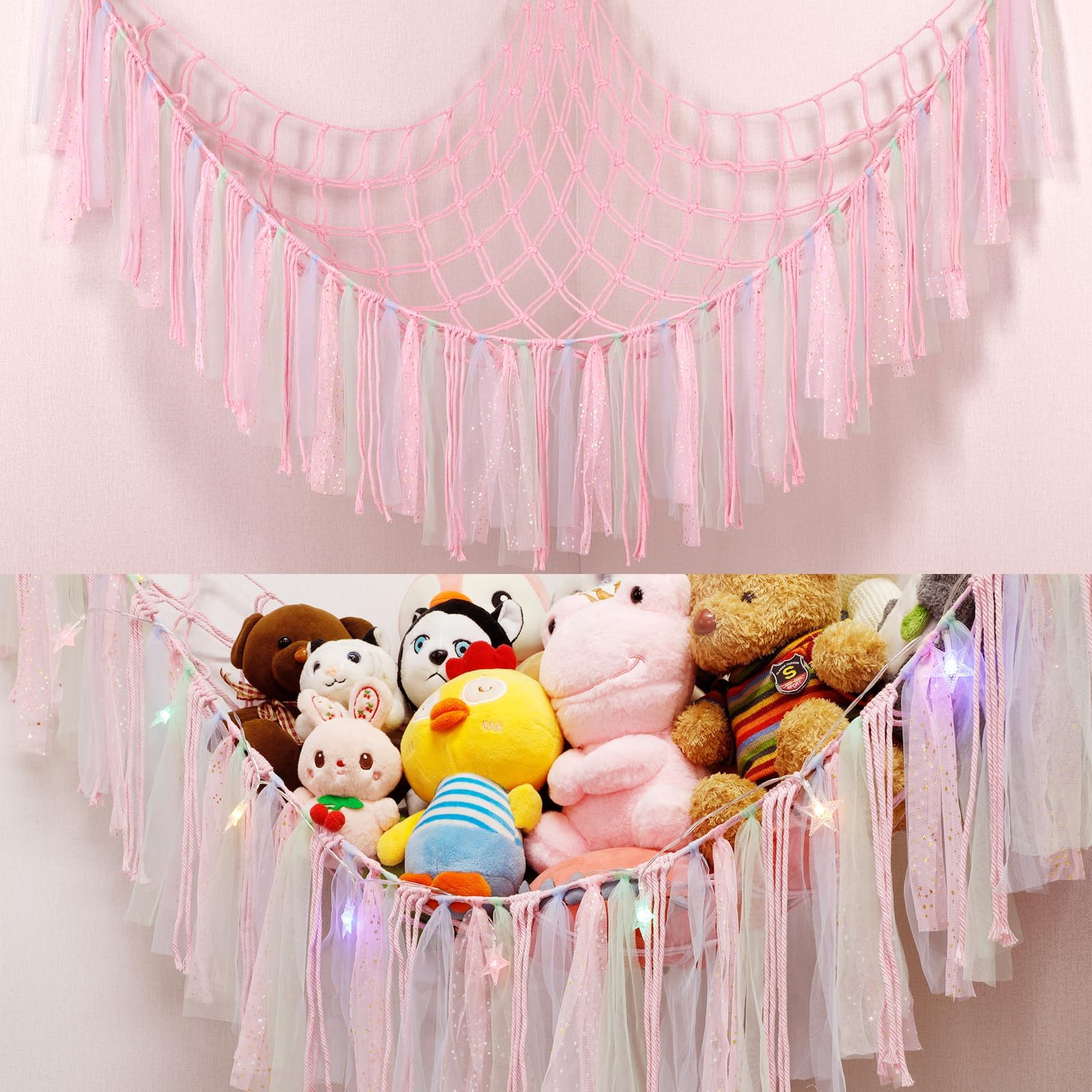 Stuffed Animal Hammock, Toy Hammock Net, LXUNYI Wall Corner