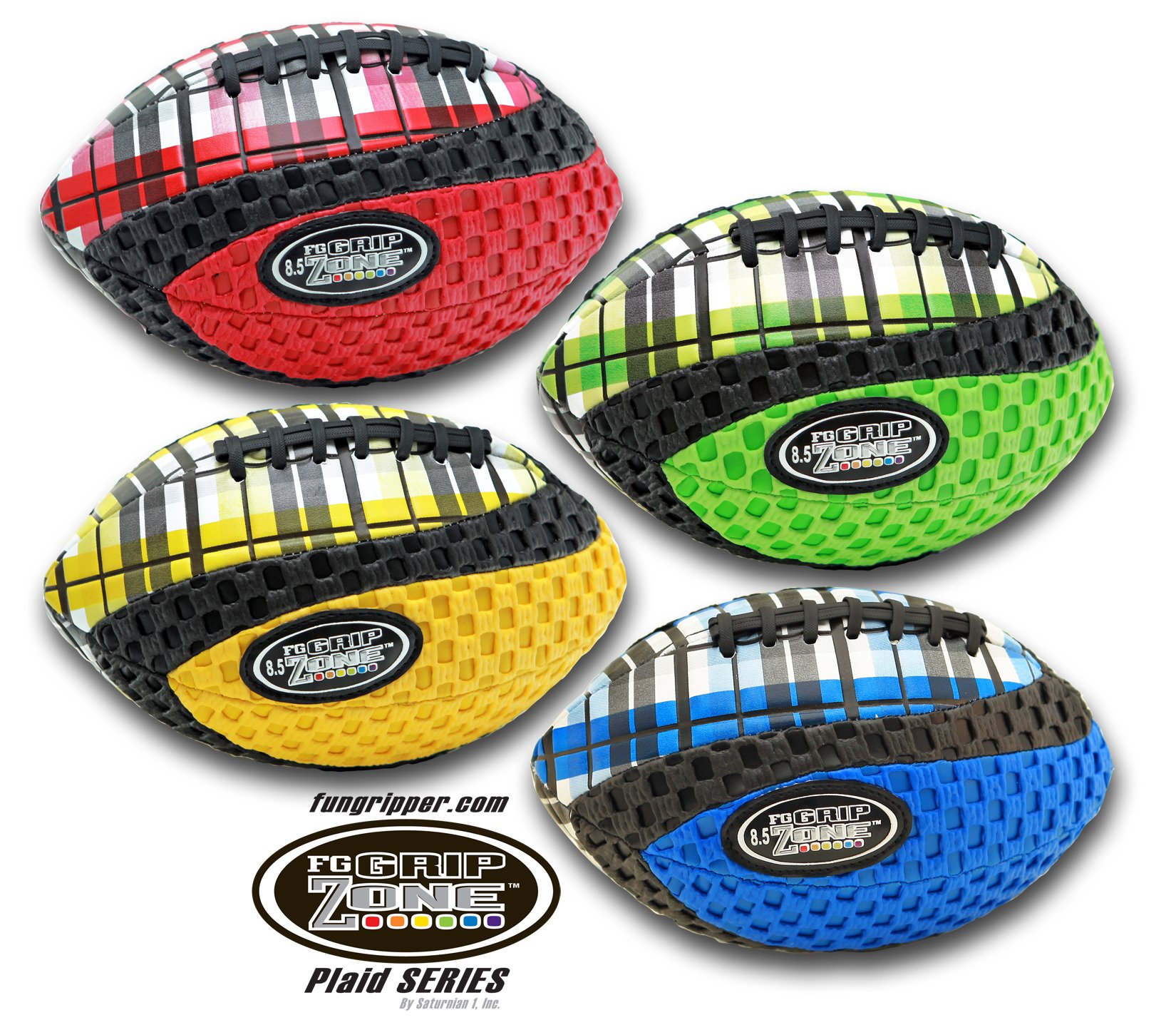 Fun Express - Red School Spirit Foam Football - Toys - Balls - Kick Balls - 12 Pieces