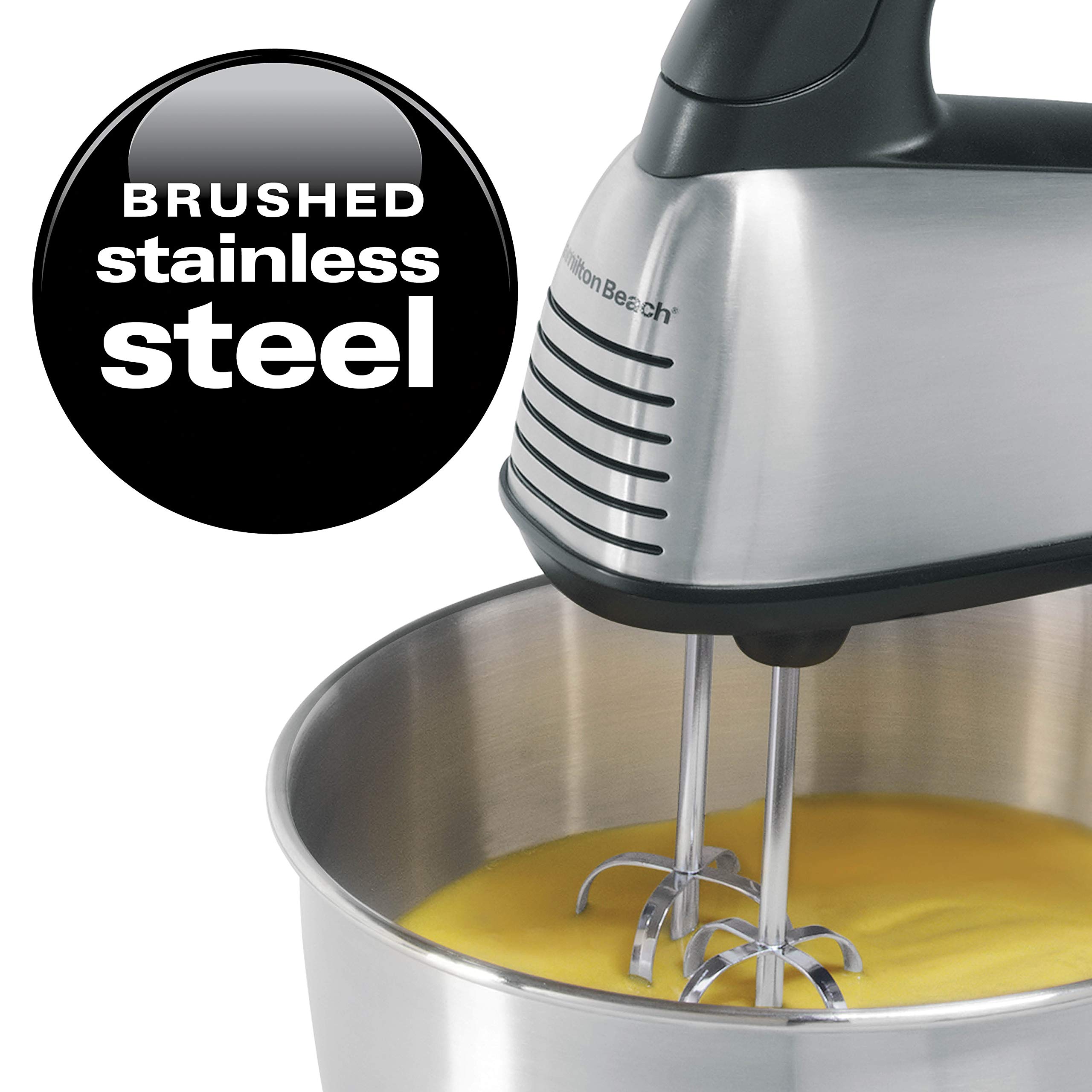 Hamilton Beach Classic Stand and Hand Mixer, 4 Quarts, 6 Speeds with