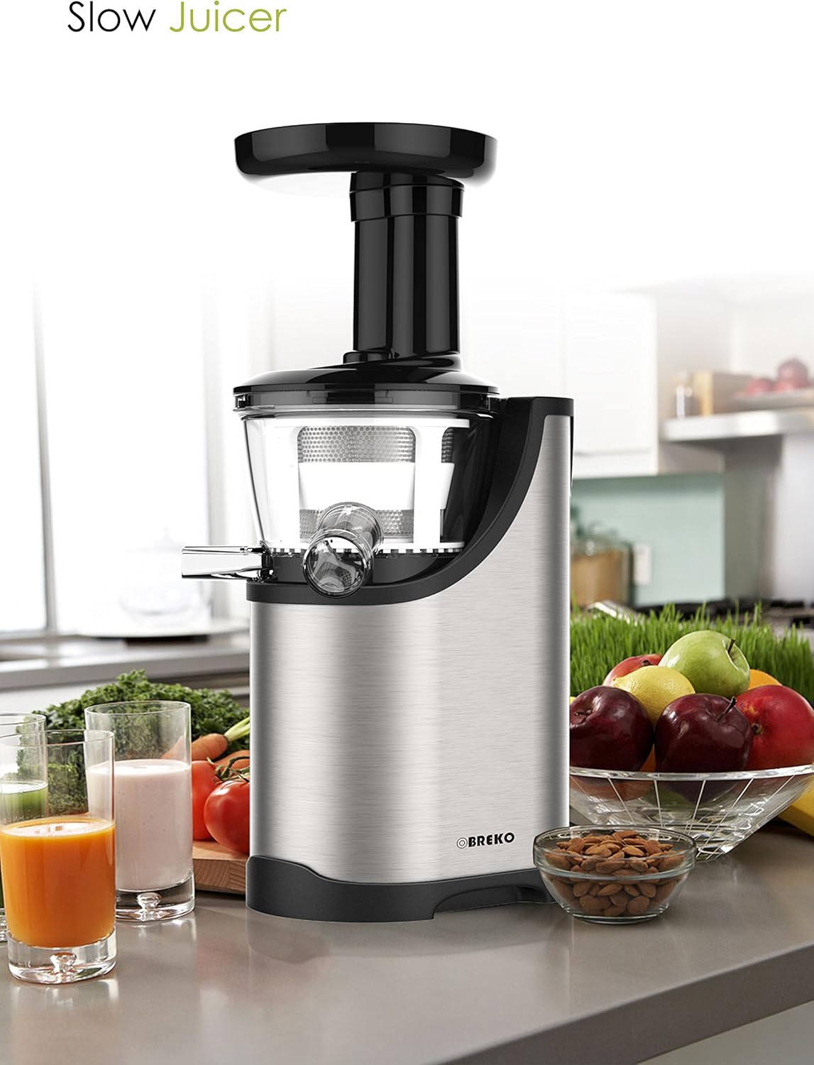 Single Auger Low Speed Masticating Slow Juicer Home & Kitchen