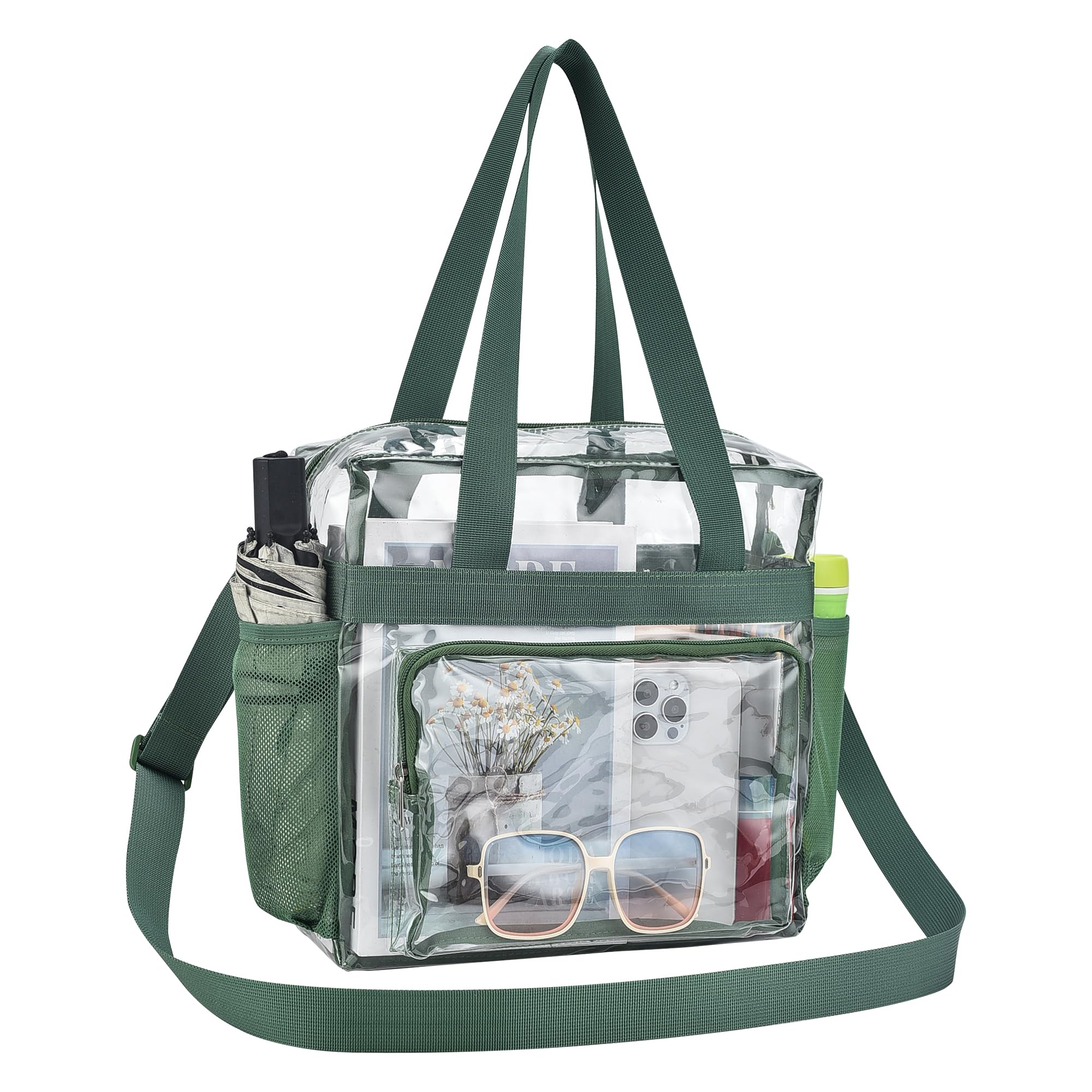 Oraben Clear Tote Bag Clear Bag Stadium Approved 12x6x12 Stadium Bag for Work, Sports Games,Gym