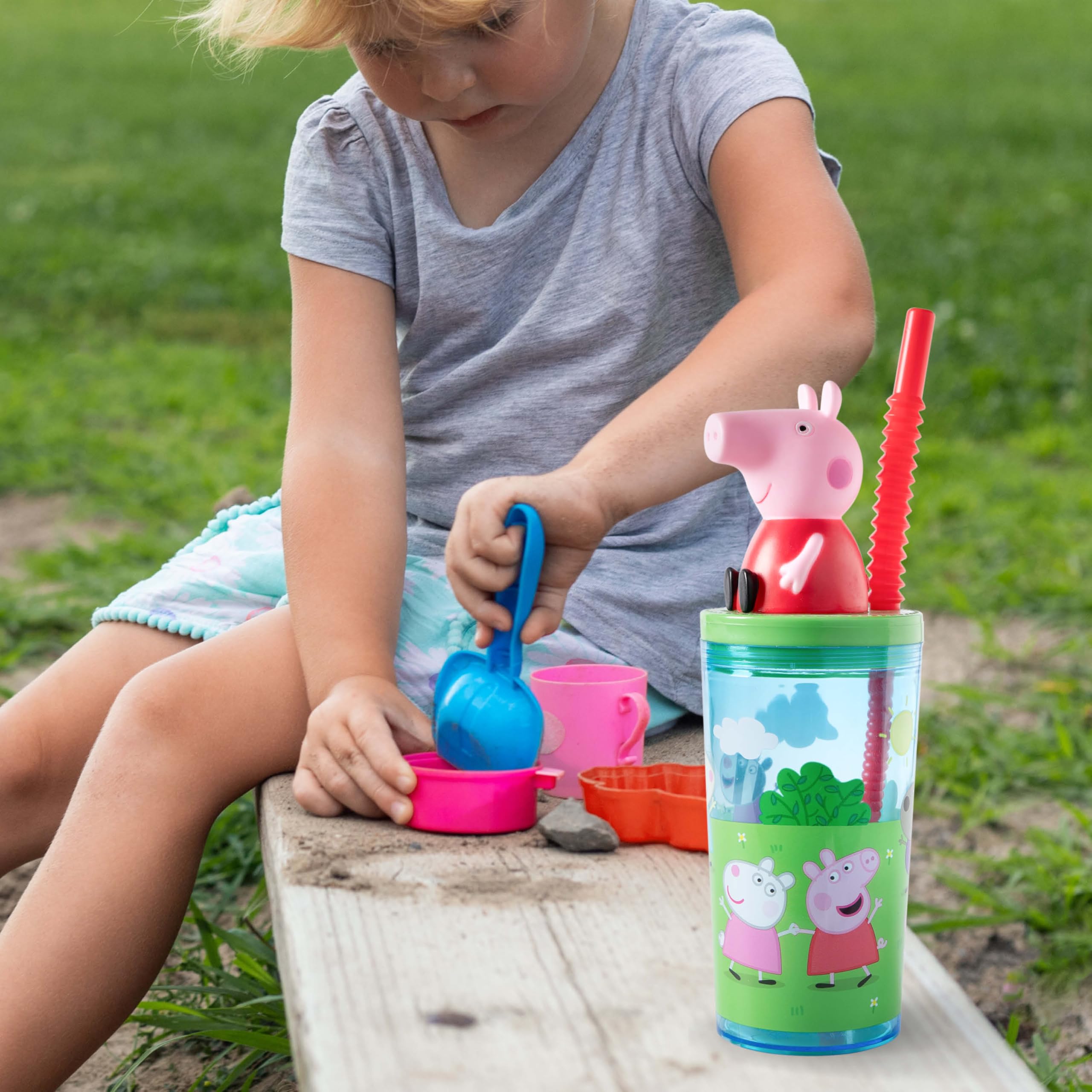 Peppa Pig 3D kubek do picia: SAN, PE, PCW, 360 ml, naklejka