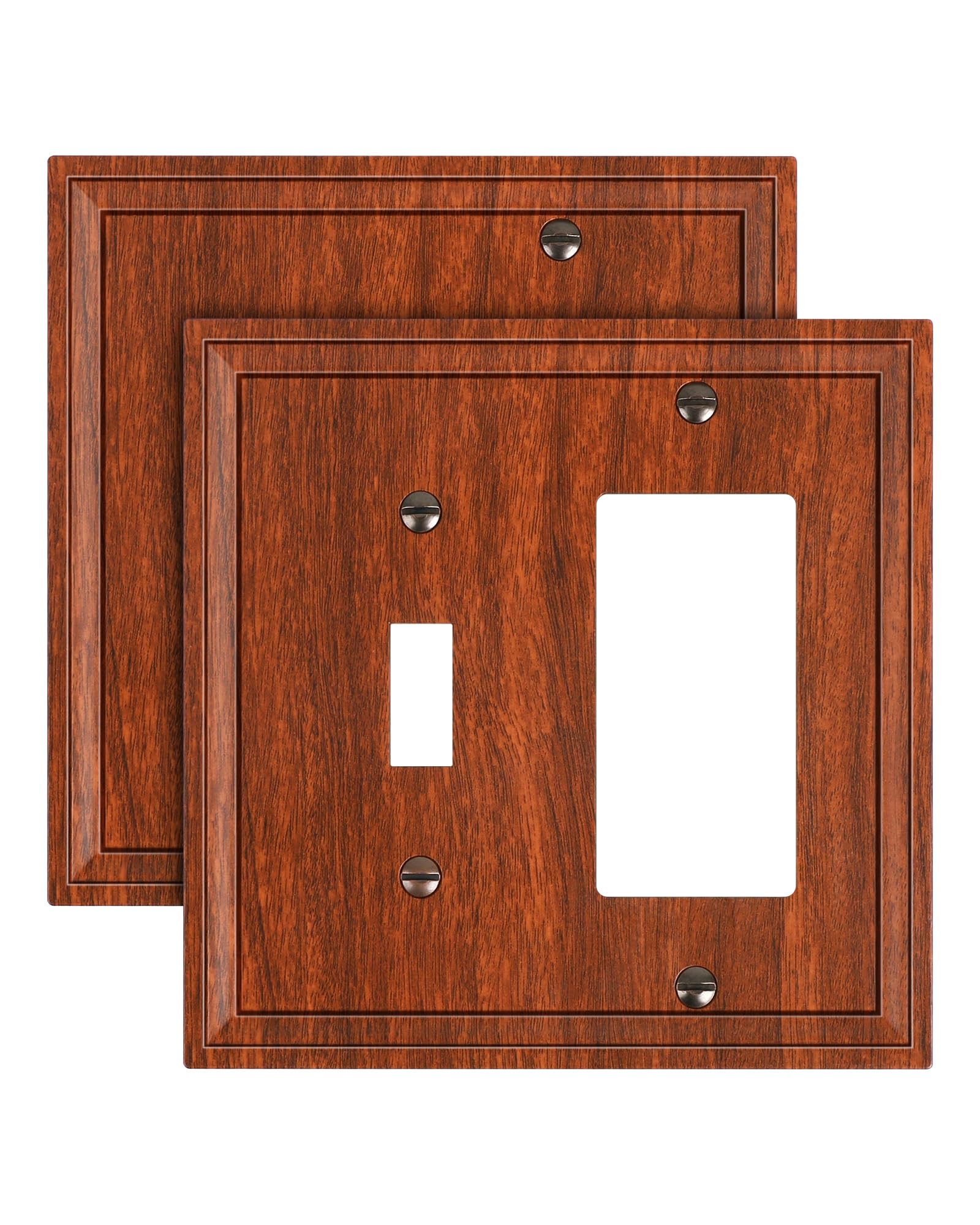 Placas de interruptor de pared de madera para decorar salones modernos y dormitorios