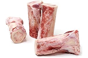Raw Paws Pet 4-inch Beef Whole Raw Frozen Marrow Bones for Large Dogs