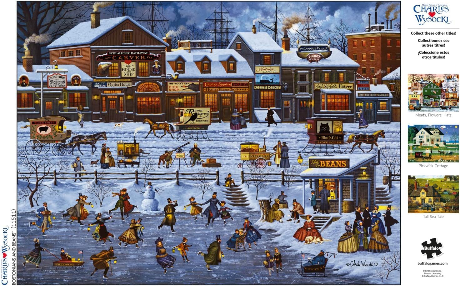 Charles Wysocki - Bostonians and Beans - Rompecabezas de 1000 piezas para adultos - Rompecabezas desafiante perfecto para noches de juego - El tamaño final es de 26.75 x 19.75 pulgadas 5