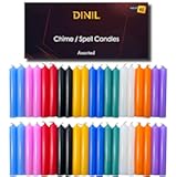 Dinil – Spell & Chime Candles &lpar;40 Assorted Color&rpar; – 4" x 1&sol;2" Premium Mini Taper Candles for Rituals&comma; Birthdays&comma; Altar&comma; Spells&comma; Chime Candles &lpar;Assorted&rpar;