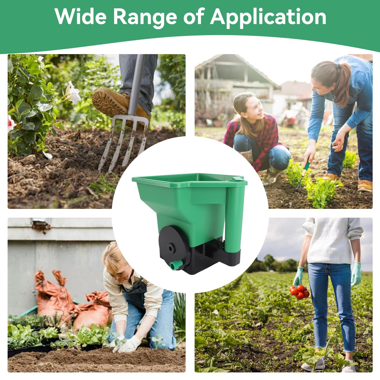 Spandiconcime manuale manuale da 3 l, per risparmiare manodopera, per prato e giardino, per fertilizzante sale, piccoli cortili e giardini