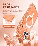 BERFY for iPhone 17 Pro Max Case for Women, Compatible with MagSafe, Clear Glitter Shockproof Protective Case, Anti-Yellowing, with Screen Protector Covers 6.9", Sparkle Clear