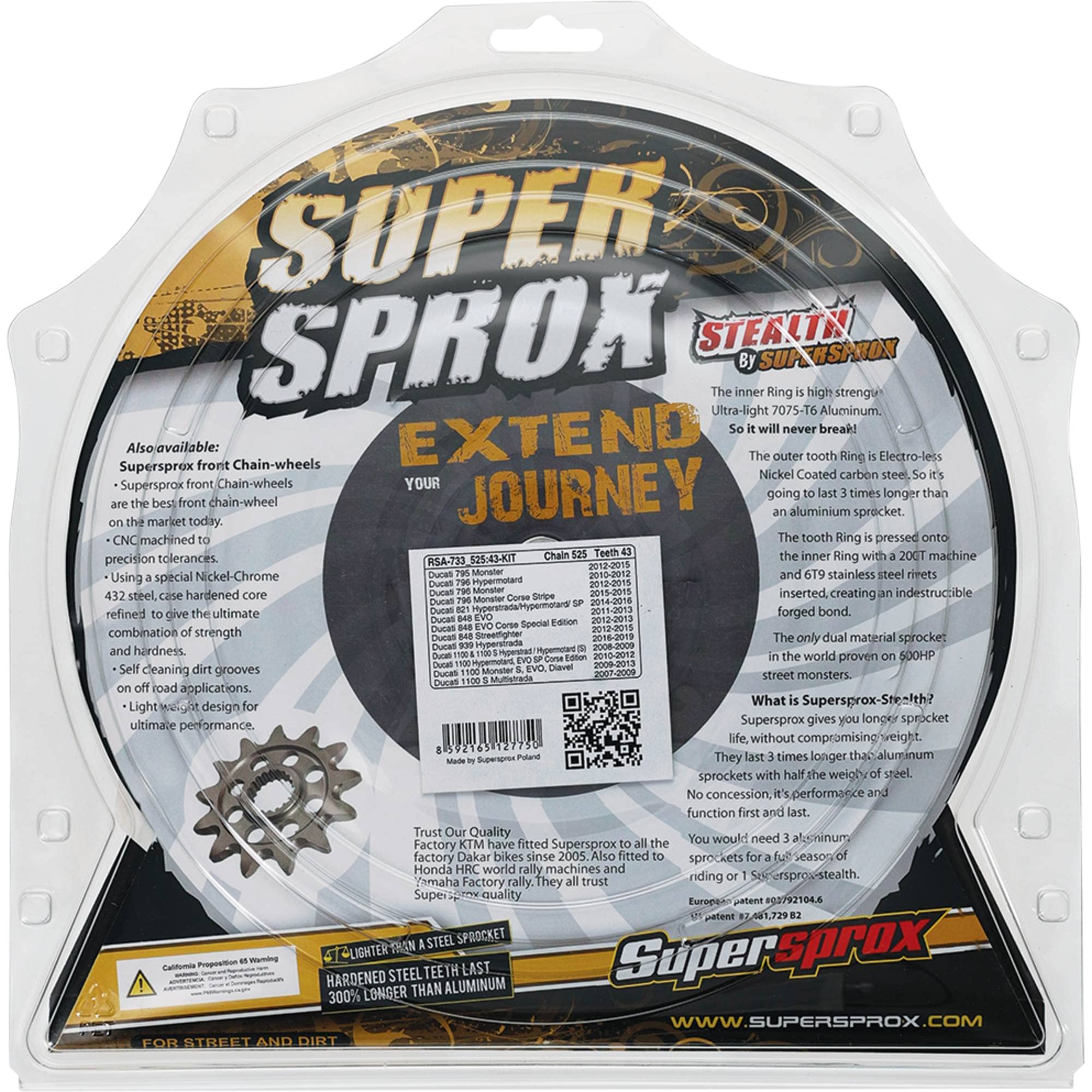 Amazon.com: Supersprox Ducati Edge Kit (RSA-733525-43-KIT