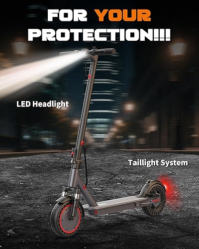 Vista 72 de VOLPAM Electric Scooter, 350W/500W Powerful Motor, 8.5"/10" Solid Tires, 19/22Mph, 28/23/21/16 Miles Max Range, Dual Braking