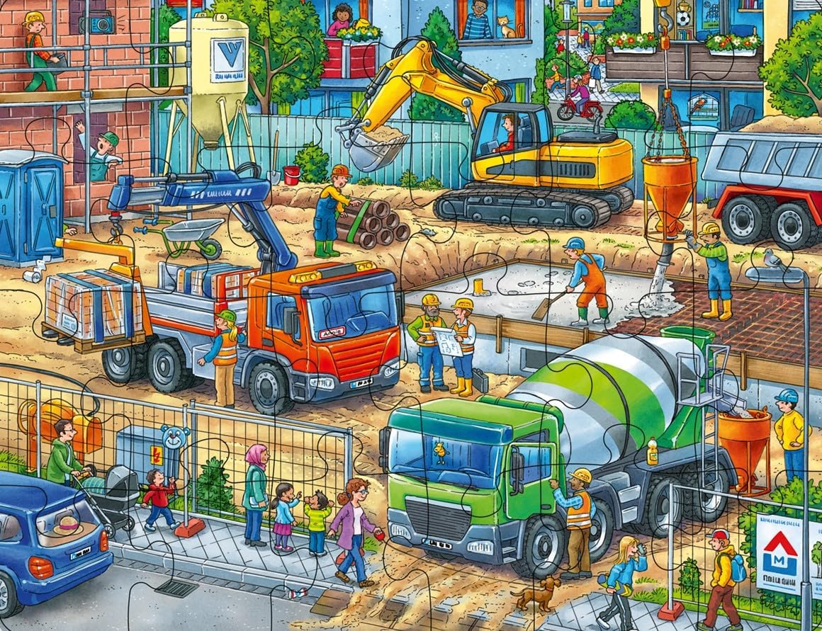 Ravensburger Construction Site 24 Piece Frame Puzzle for Kids 4+