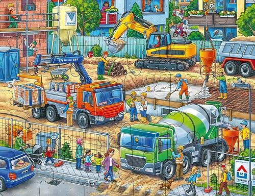 Miniatura 2 de Ravensburger Construction Site - Rompecabezas de marco de 24 piezas para niños mayores de 4 años