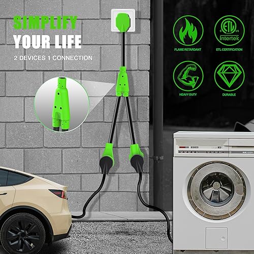 Miniatura 7 de NEMA 14-30P a 14-30R14-50R Divisor adaptador Y para secadora, cable adaptador de enchufe de salida de secadora de 4 puntas, 250 voltios, 10 AWG STW,