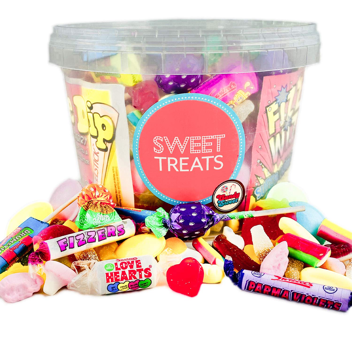 Retro Sweets Hamper Bucket Pick and Mix Sweets - Mega Large Tub with Classic Sweets and Fizzy Treats, Perfect for A Father's Day Gift