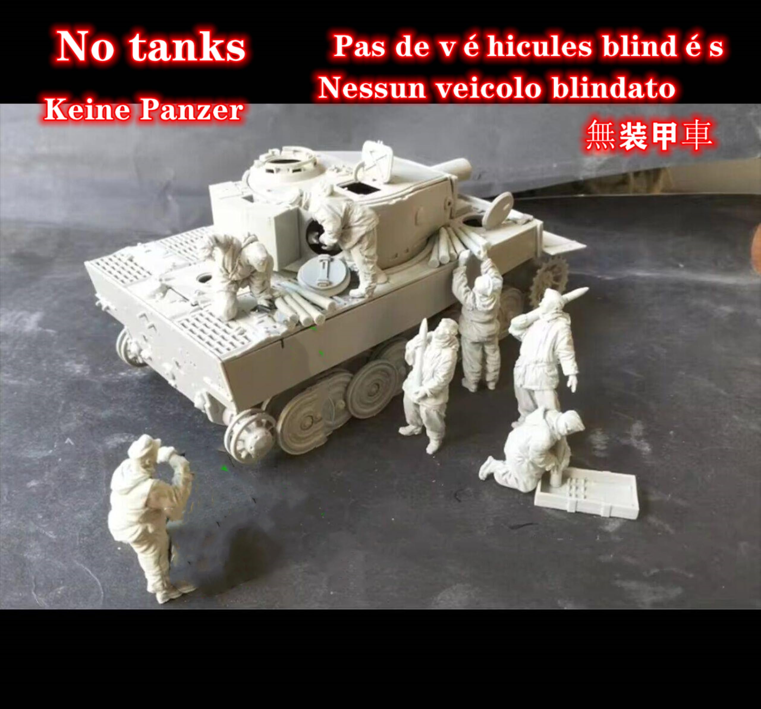 1/35 Kit de Modelo de Soldado WWII en Resina, sin Pintar y sin Montar (8 Figuras, sin Tanque) //l2b3J6
